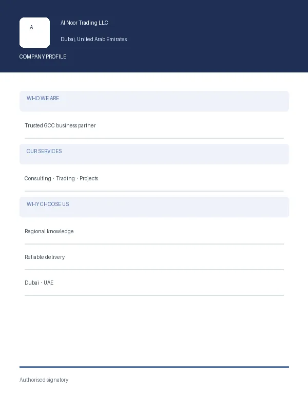 Company Profile Maker document preview